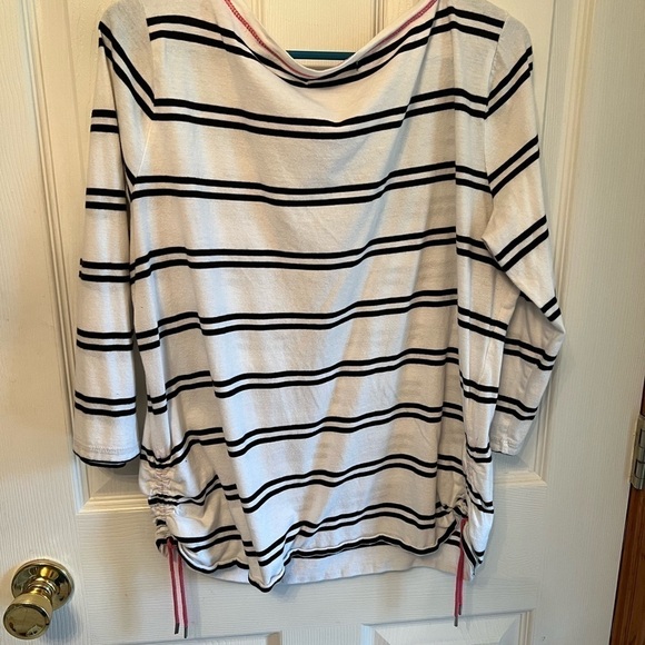 Chaps Striped Casual Top - Picture 3 of 7